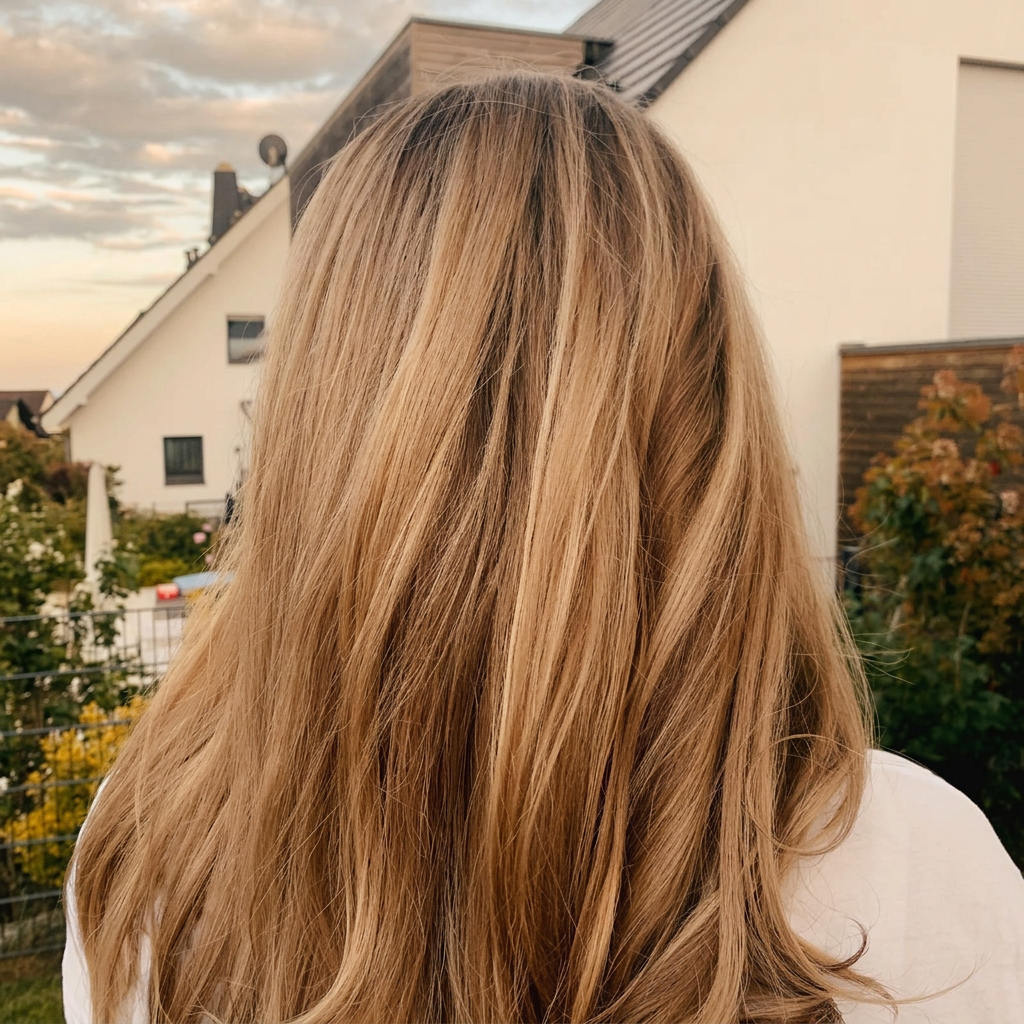 Balayage in warmen Sunset-Blondtönen von Nicole Werner
