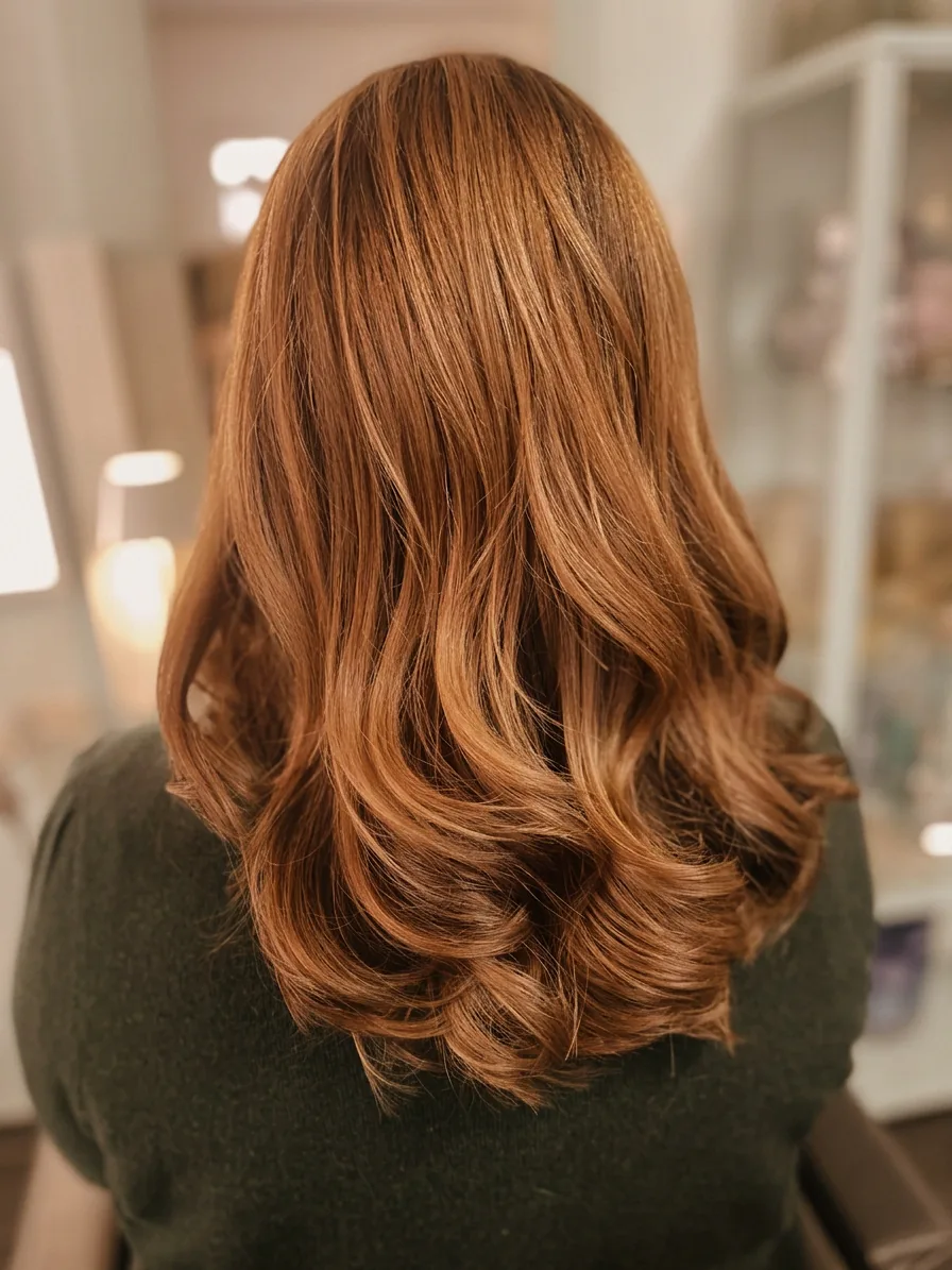 Kupferfarbene Wellen mit lebendigem Glanz – Coloration Kamm in Rauenthal
